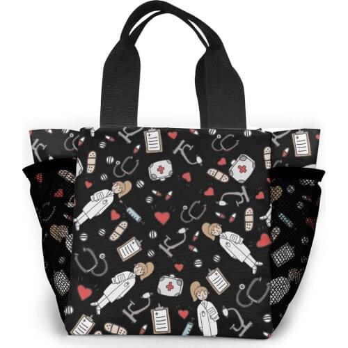 Mini Cartoon Sketch Physio Print Girls Canvas Shopping Bags Small Casual Shopper Tote Bag for Women Foldable Eco Handbag
