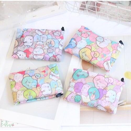 Cartoon sumikko gurashi Foldable Recycle Shopping Bag Women Travel Shoulder Grocery Bags cute reusable tote bag shoulder bag