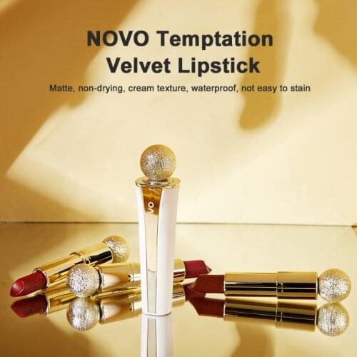 New NOVO Temptation Velvet Lipstick Matte Non-drying Cream Texture Waterproof Long-lasting Not Easy To Stain Cup Lipstick TSLM2