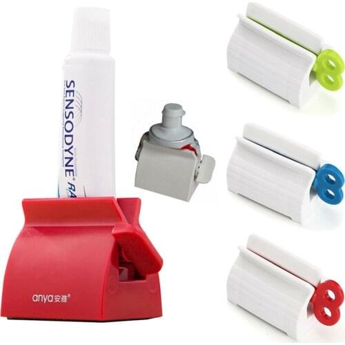 2020 New Fashion Multifunctional Rolling Tube Toothpaste Squeezer Plastic Toothpaste Squeezing Easy Dispenser Seat Holder Stand