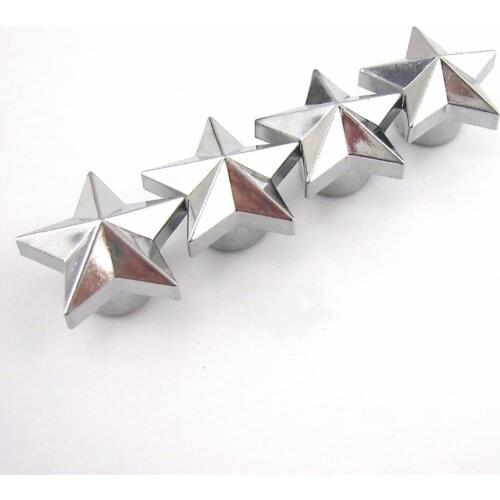 New Silver Chrome Five-Pointed Star Wheel Tire Air Valve Stem Cover Caps Fit For Peugeot 208 307 408 etc 3 Sets/ lot
