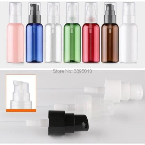 50ml Round Shoulder Plastic Bottle With Pump , 50CC Empty Cosmetic Container , Toner / Water Sub-bottling F907
