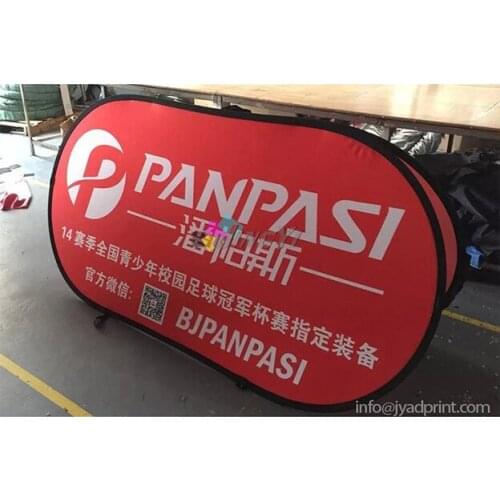 Portable Folding Pop up A-Frame Outdoor Event Display Flag Banner (140X70CM)