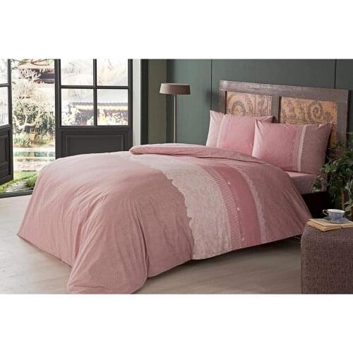 TAC Marlie Pembe Bed Linen Single Bed Set 3 Pieces Set, 100% cotton Ranforce, original product