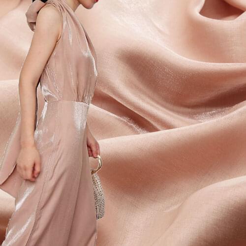 Thin glass Satin flash fabric, glossy color changing, golden cotton silk, smooth and smooth handmade DIY Hanfu fabric