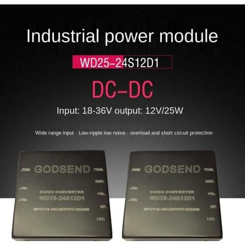 Wd25-24s12d1 DC-DC isolated power supply module, 24 V to 12 v2.1 a power, 25 W voltage stabilization and step-down