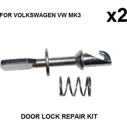 X2 SET FOR VOLKSWAGEN VW MK3 L/R DOOR LOCK CYLINDER SPRING + PADDLE REPAIR KIT GOLF JETTA