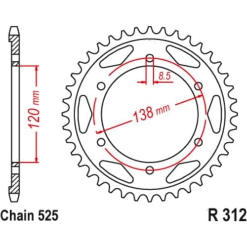 Motorcycle Rear Sprocket Gear For Honda Road RVF400 RR RVF400RR NC35 VFR400 NC30 RVF750 R RVF750R RC30 RC45
