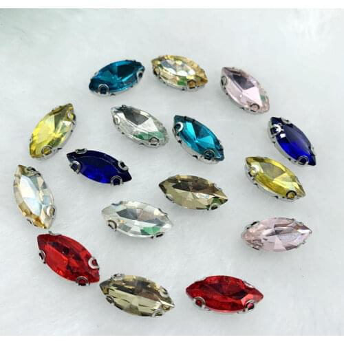 7*15mm 15pcs DIY jewelry accessories Glass claws Rhinestones hand sewing DIY wedding dress shoes clothing decorate