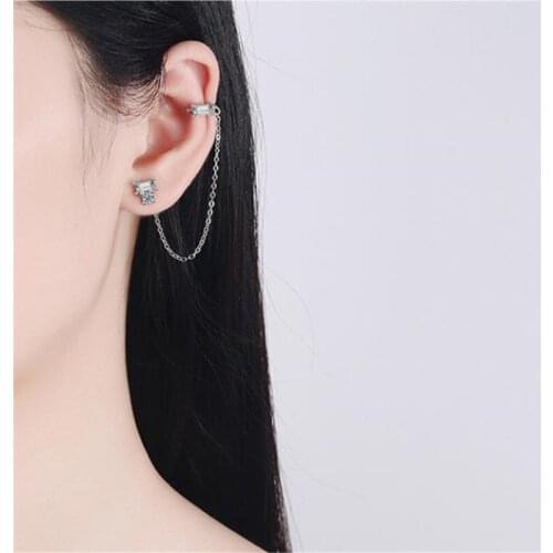 1 PCS Shining Crystal Earring For Women Jewelry Top Quality 925 Sterling Silver Earrings Female Tassel Accessories Lady Bijou