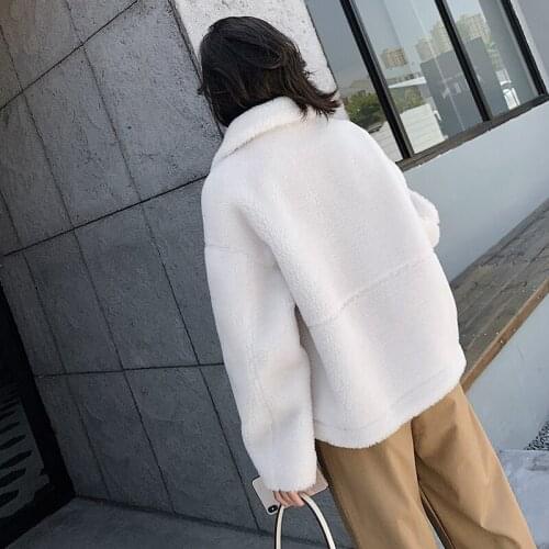 Shearling Sheep Real Fur Coat Winter Jacket Women 100% Real Wool Coats and Jackets Women Clothes 2020 Abrigo Mujer MY s s