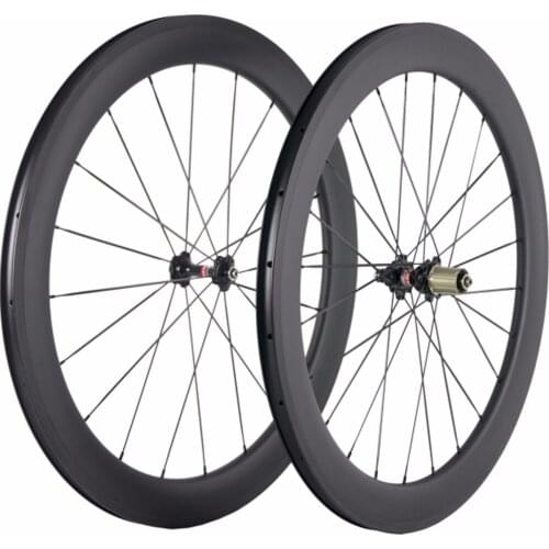 1 Set Of 60mm Clincher Carbon Wheel 25mm Width U Shape Carbon Road Wheelset Novatec 271 Hub Carbon Bicycle Wheels