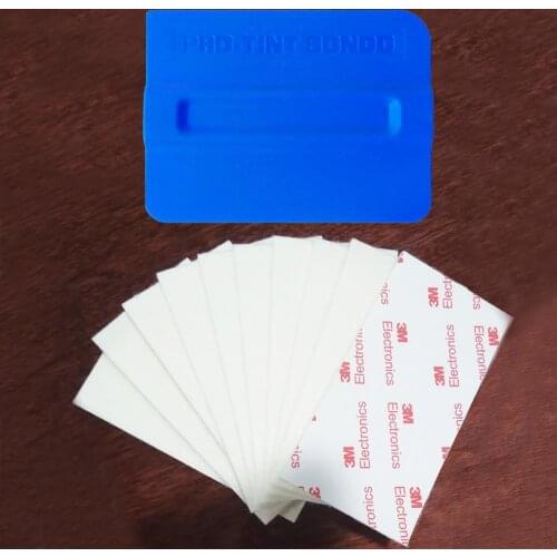 10PCS Wool Felt + 1PC Carbon Fiber Vinyl Squeegee for Car Wrapping Plastic Scraper Window Vehicle Tint Tools Glass Cleaning K110