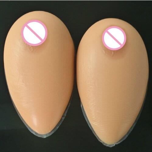 1200g/38D Full Silicone Fake Breast Form Enhancer Realistic Soft Boobs Skin Crossdress Transgender Queen Transvestite Mastectomy