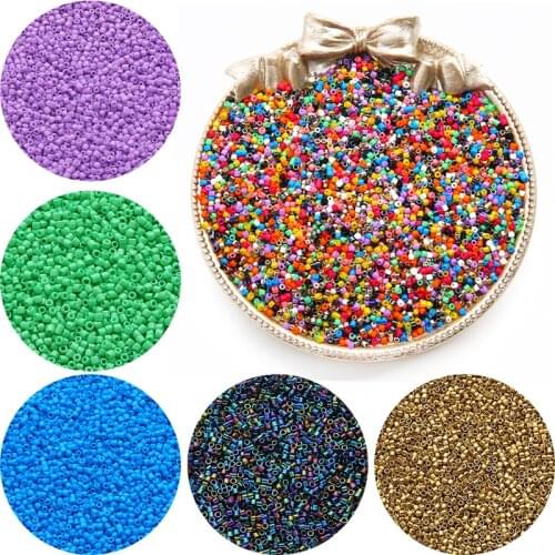 1900pcs 2mm Glass Beads Opaque Solid Color Seedbeads For Diy Handmade Jewelry Women Bohemia Style Bracelet Necklace Accessorie