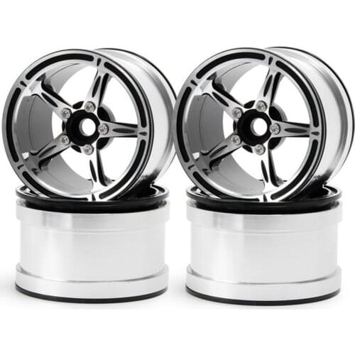 2.2 Inch Metal Beadlock Wheel Rims Silver for Rc Car TRX4 SCX10 II Wraith 90048 RR10 RC Rock Crawler