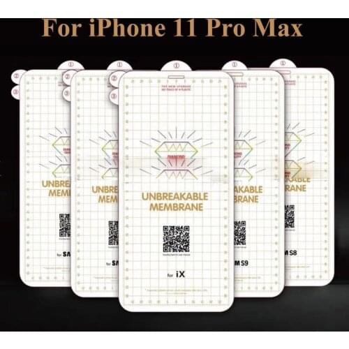200pcs Unbreakable Membrance Curved Full Hydrogel Soft Film Screen Protector For iPhone 12 Mini 11 Pro Max XS XR X 8 7 6 Plus SE