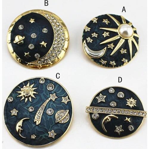 2020 Four styles sun meteor moon Galaxy temperament Enamel brooch coat coat fashion brooch
