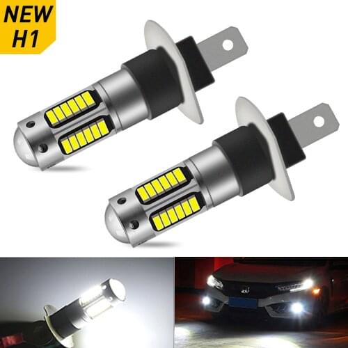 2X H1 H3 881 880 H27 High Quality 4014 30SMD LED Auto Fog Lamp Car Anti Front Fog Light Bulb Foglamps 6000K White 1200lm