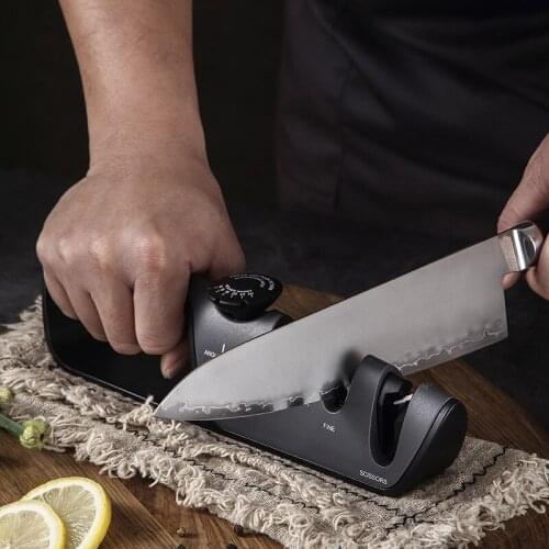 4 in 1 kitchen Knife Sharpener 16 agree Adjustable Angle Grind scissors Professional Grinding Machine Sharpening Tool Apex blade