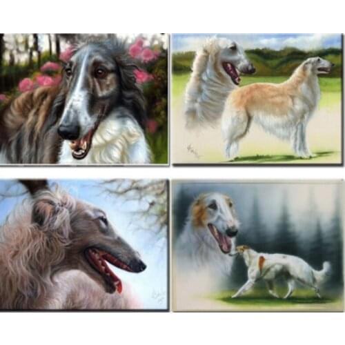 5d diamond painting Whippet dogs mosaic rhinestone embroidery full square round drill cross stitch art wedding decorationZP-2947