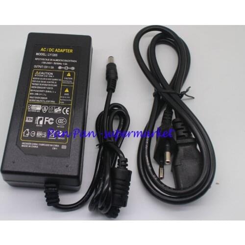 AC100-245V To DC 12V 5A Power Supply Adapter Driver Switch For 2812b 2811 3528 5630 5050 6803 led strip