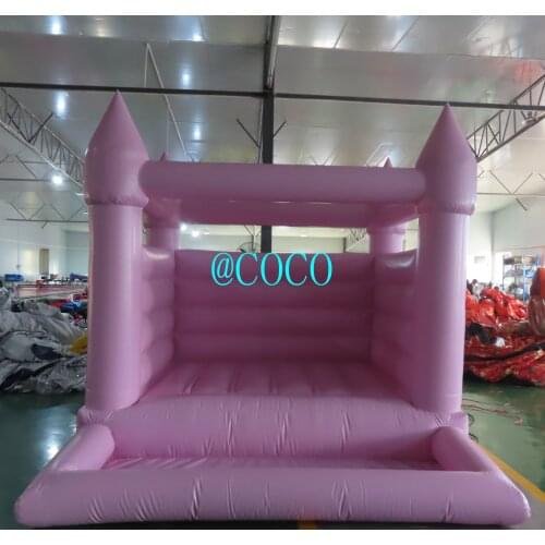 Free air ship to door!Beautiful pink Wedding Bounce House Inflatable bouncy Castle Outdoor party Bouncy Jumping house