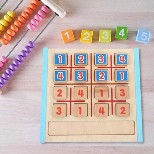 Children Sudoku Chess Beech International Checkers Folding Game Table Toy Gift Education Puzzle Toy & Learning