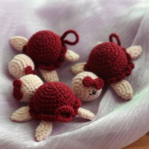 DIY Crochet Tortoise Bead Pacifier Clip Chain Accessories Baby Teething Soother Handmade Knitting Turtle Toy