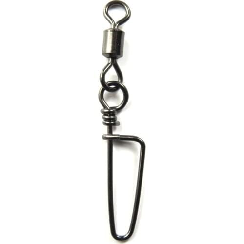 F2023 200pieces/lot Rolling swivel with coastlock snap fishing tackle fishhooks fishing accessories fishing swivels with snap