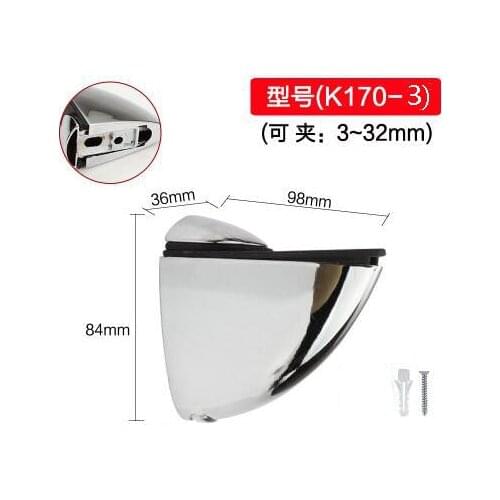 FUMAO 2pcs Adjustable Clamp Glass Shelf T Type Board Glass Clamp Hardware Glass Bracket Plate Clip Parts