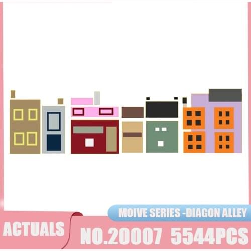 Movie Diagon Alley Classic Magic City House 20007 Model Kits Building Blocks Bricks Educational Toys Children Gifts