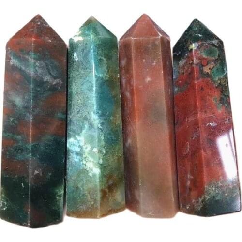 New Arrivals Healing Crystals Point Tower Natural Colorful Indian Agate Quartz Crystal Wand For Home Decoration