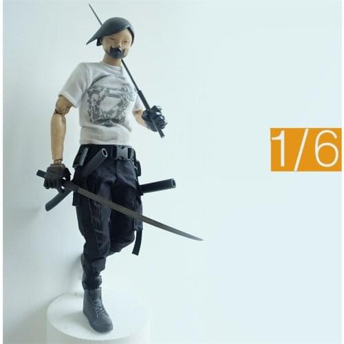 Hot Sales 1/6th 3ATOYS Trendy For Boys Black Slim Pants Trousers For Usual 12 inch Doll Action Collectable