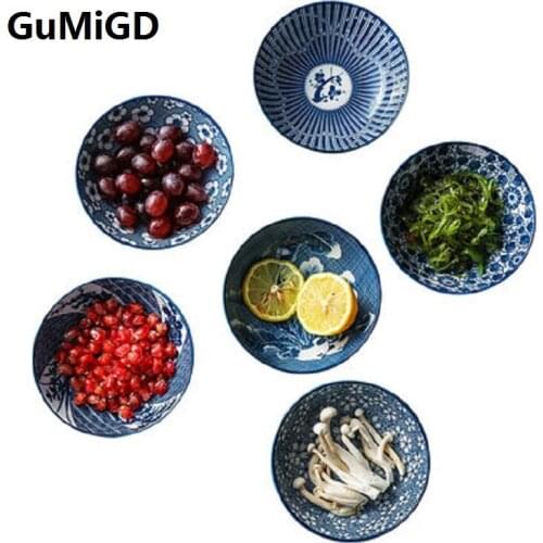 Pack of 1pcs Japanese Bowl Hand-painted Rice Soup Bowl Creative Ceramic Underglaze Tableware