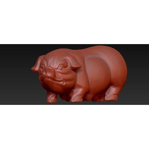 New Old Sow Pig 3D carved figure sculpture 3d model for cnc machine in STL file format