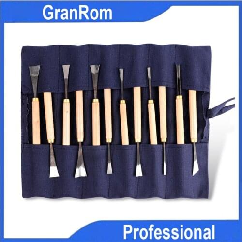 Wood Carving Knives 12pcs Set High-Carbon Steel Root Blanking Tools for Carpenter DIY Woodworking Carving Tools