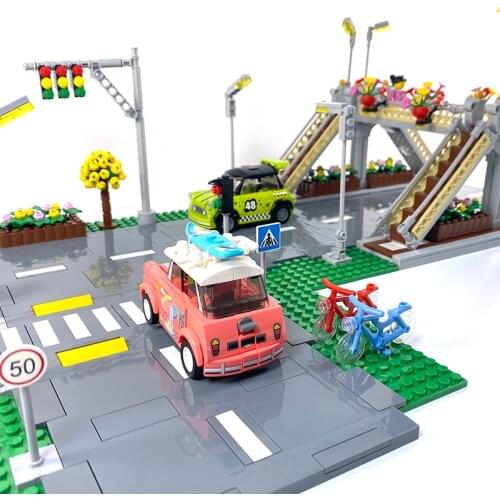 City Road Baseplates Building Blocks Friends Street Construction Toys Compatible Bricks for Boys Girls 6 Years Old Birthday Gift