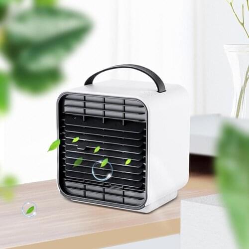 Portable Mini USB Charge Cooling Fan Air Conditioner Purifier Cooler Humidifier with Light USB Portable Air Conditioner