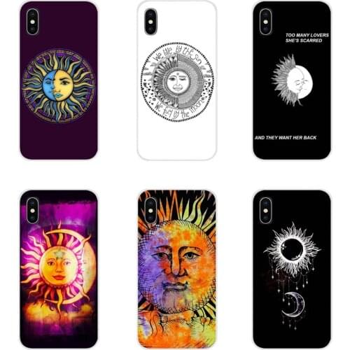 Psychedelic bohemian sun and moon For Huawei Nova 2 3 2i 3i Y6 Y7 Y9 Prime Pro GR3 GR5 2017 2018 2019 Y5II Y6II Soft Shell Cases