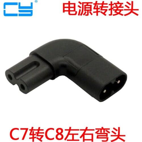 Figure 8 IEC 320 IEC320 iec C7 to C8 90 Degree Left & Right Angled AC Power Adapter Male Female Extension connector