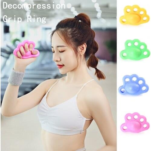 Finger Trainer Silicone Finger Stretcher Hand Exercise Grip Strength Resistance Pull Ring Training for Finger Force Grip Device