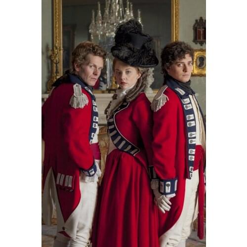 The Scandalous Lady Seymour Worsley and Captain George Bisset With Sir Richard Worsley Costume British Soldiers Suit L0516
