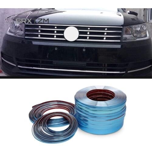 SRXTZM Car Chrome Auto Adhesive Strip Trim Tape Molding Styling Decoration Car Bumper Strip Protector Sticker 6mm 8mm 10mm 12mm