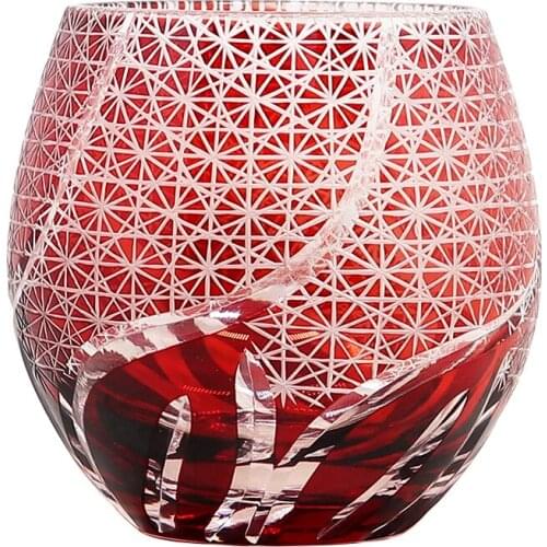 High quality Edo Kiriko Glass Old-Fashoned H and Cut Glass , Japanese Style Whiskey glass Craft in Gift Box