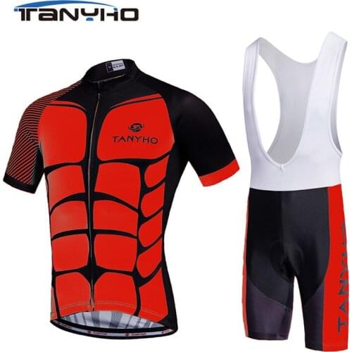 Tanyho Summer Short Sleeve Cycling Set Mountain Bike Clothing Breathable Bicycle Jerseys Clothes Maillot Ropa Ciclismo