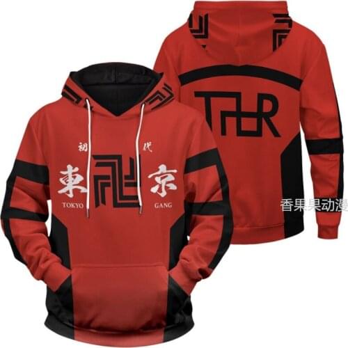 Anime Tokyo Revengers Hoodie Mikey Ryūgūji Ken Cosplay Men Hooded Sweatshirts токийские мстители Oversize