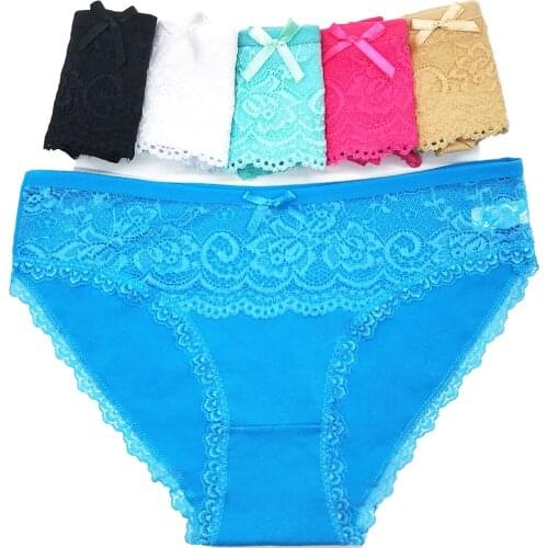 12 Pcs Women Cotton Sexy Briefs Underwear Female Panties Breathable Pantys Solid Color Intimate Woman Underpants Lingerie Girl