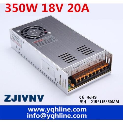 Best quality 2 year wannanty 18V 20A 350W Switching Power Supply Driver for CCTV camera LED Strip AC 100-240V Input to DC 18V