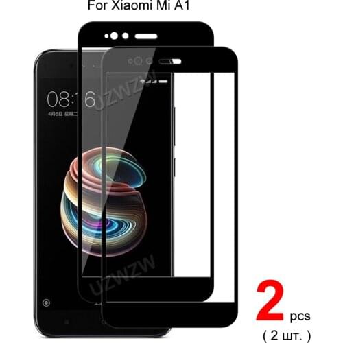 2pcs For Xiaomi Mi A1 Glass Full Cover Tempered Glass Screen Protector 9H Hardness Protective Glass For Xiaomi Mi A1 Mi 5X